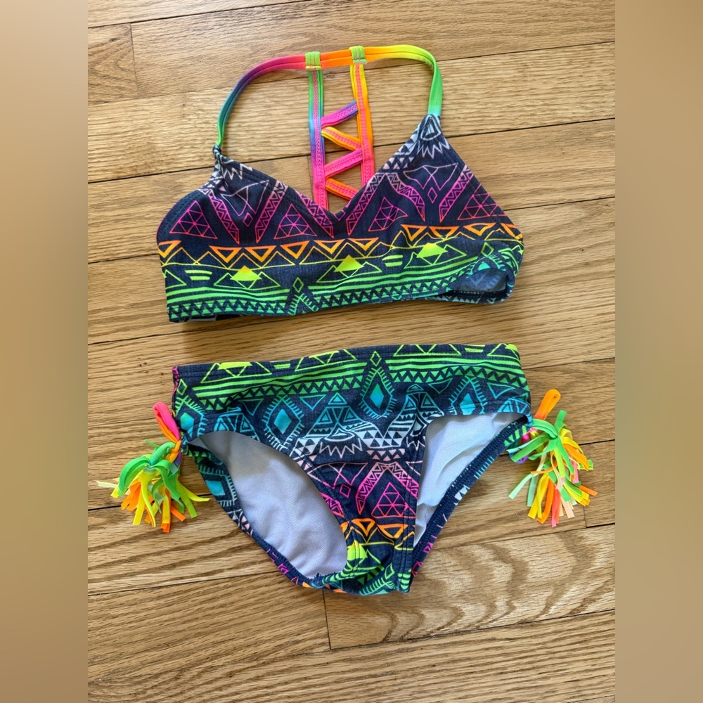 Lot of 2 Girls Bathing Suits Swim Bikini XS Size 4/5 - Picture 2 of 7